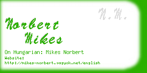 norbert mikes business card